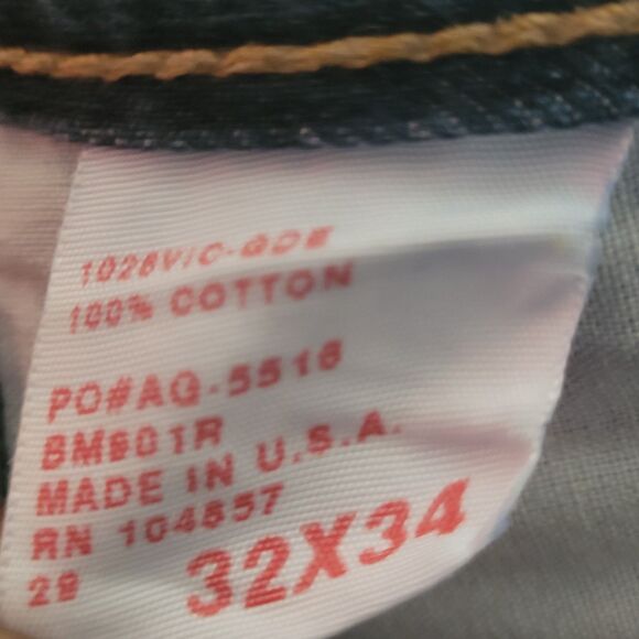 AG Adriano Goldschmied Jeans Mens 32x34 The Prime Blue Bootcut Flare Leg Denim - Picture 14 of 16